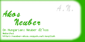 akos neuber business card